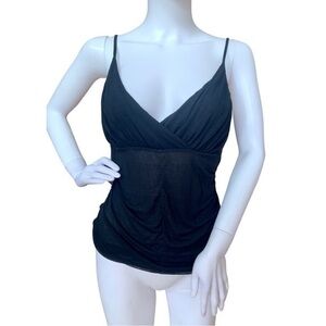 Classiques Entier Black Woven 100% Silk Cami Size Large